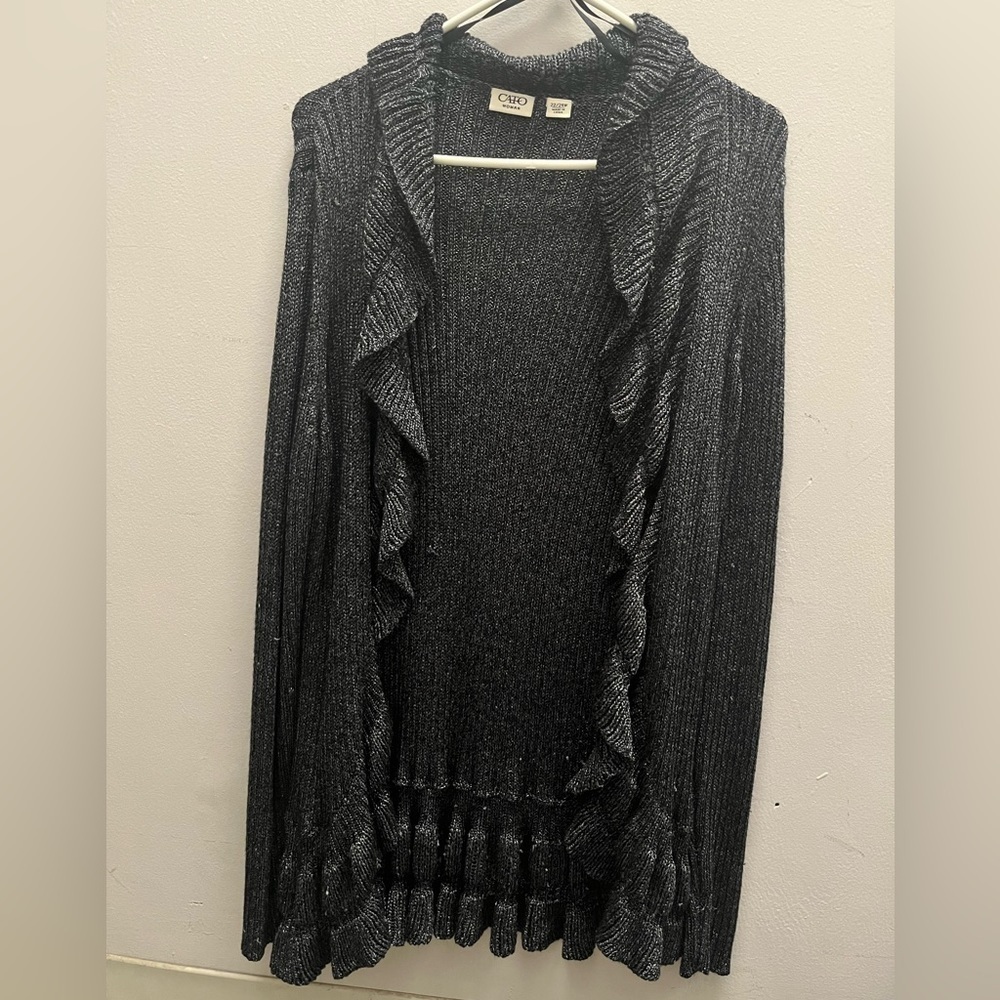 🚨CLEARANCE 0124-15 CATO Lettuce Trim Cardigan